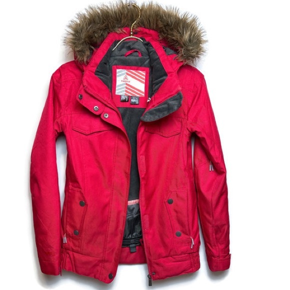 Firefly Snowboard Ski Winter Jacket Linda Rose RedWomen's Sz XS Aquabase… - Picture 2 of 12